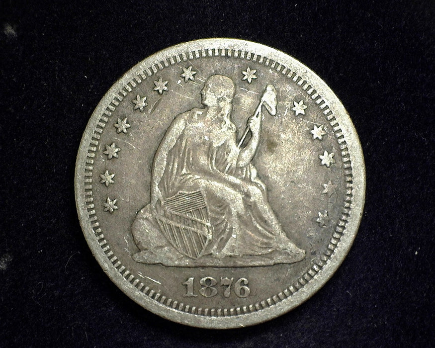 1876 S Liberty Seated Quarter F/VF - US Coin