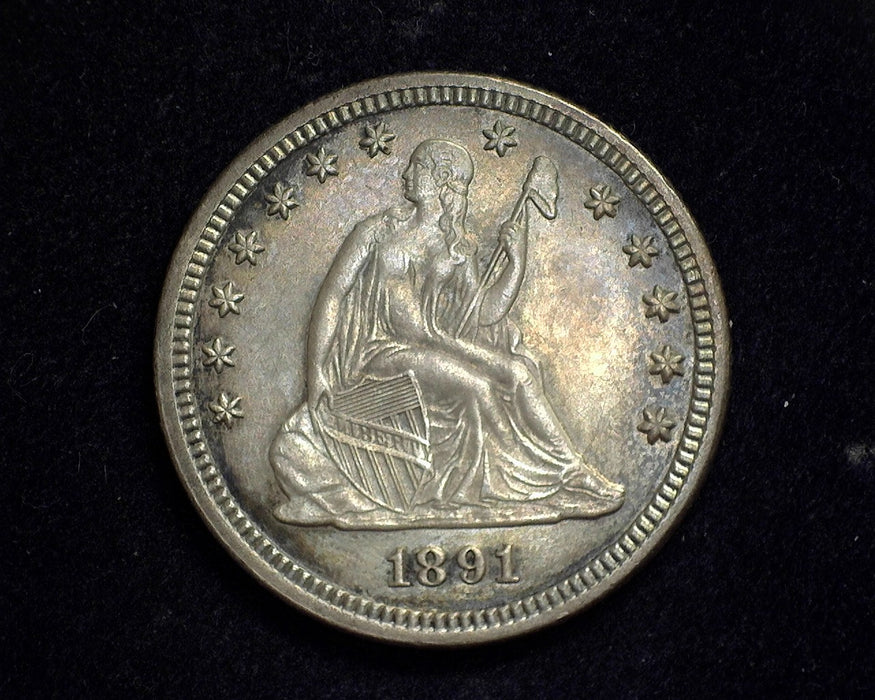 1891 Liberty Seated Quarter AU - US Coin