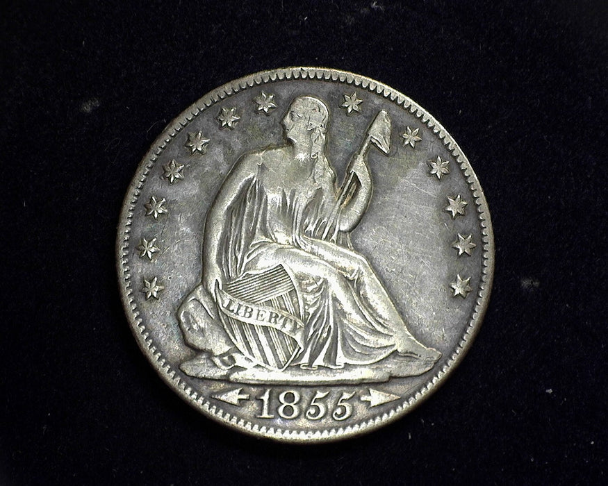 1855 O Arrows Liberty Seated Half Dollar Vf/Xf - US Coin