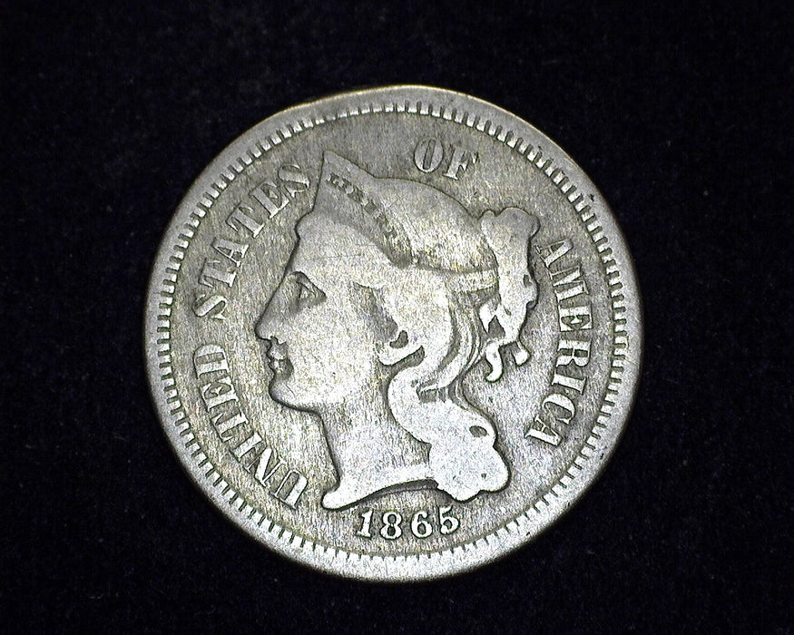 1865 Three Cent Nickel G - US Coin