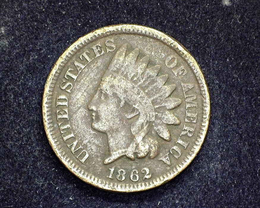 1862 Indian Head Penny/Cent F - US Coin