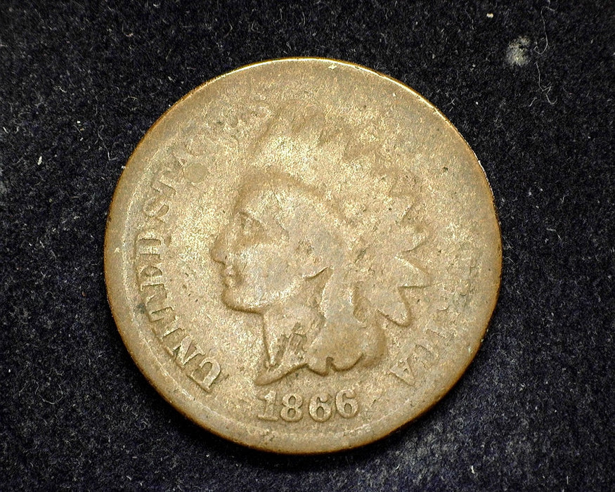 1866 Indian Head Penny/Cent AG/G - US Coin