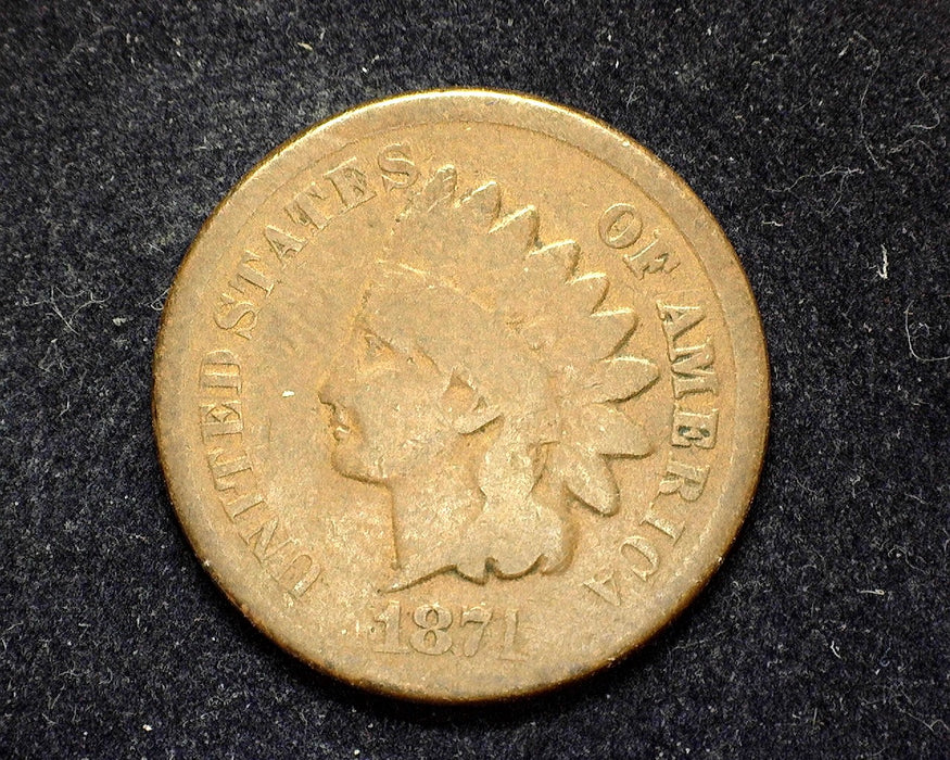 1871 Indian Head Penny/Cent G/VG - US Coin