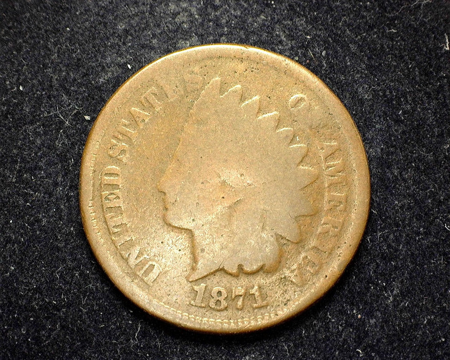 1871 Indian Head Penny/Cent AG - US Coin