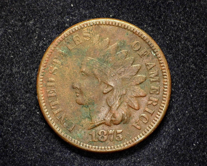 1875 Indian Head Penny/Cent VF Pitting - US Coin