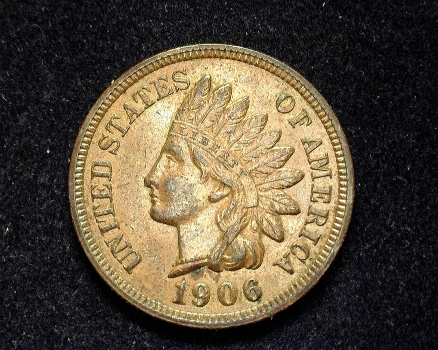 1906 Indian Head Penny/Cent AU - US Coin