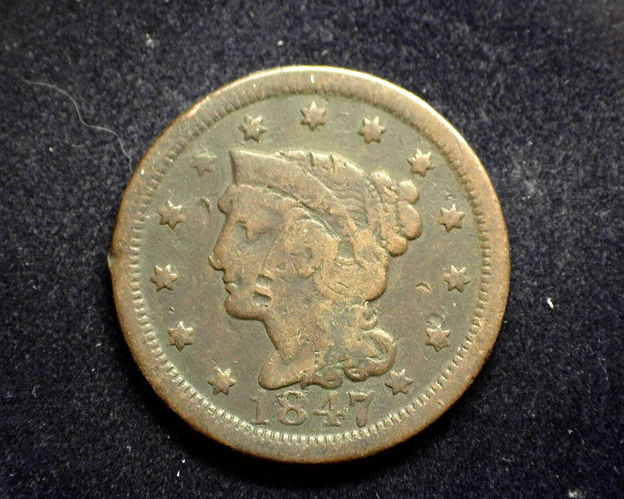 1847 Large Cent Classic Cent VG - US Coin