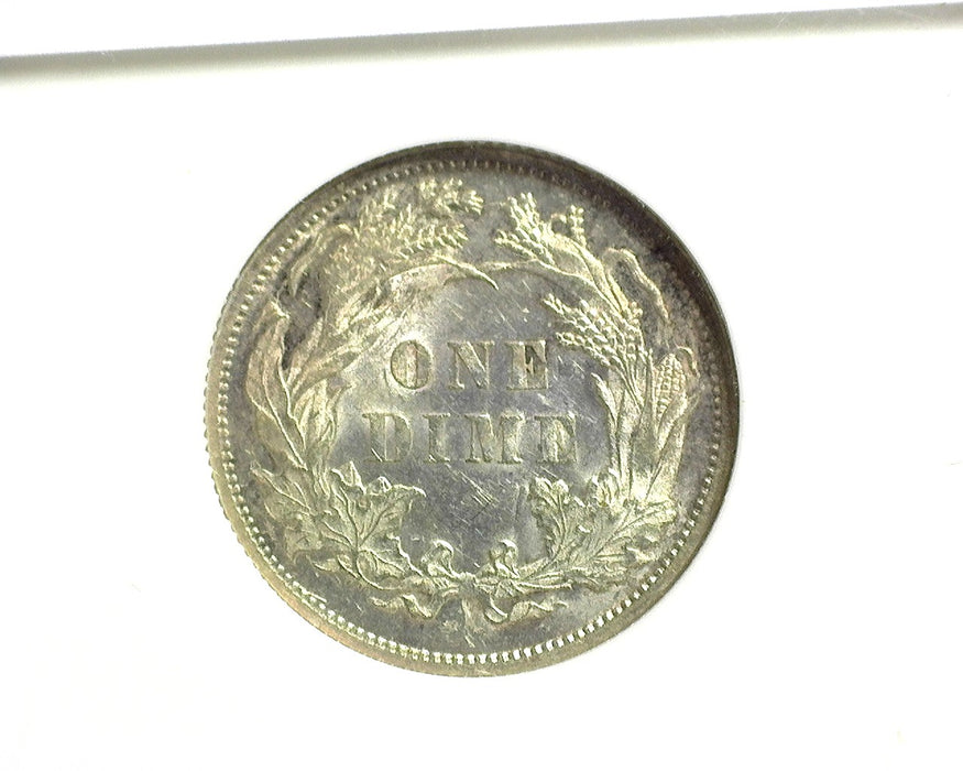 1876 Liberty Seated Dime NGC MS 61 - US Coin