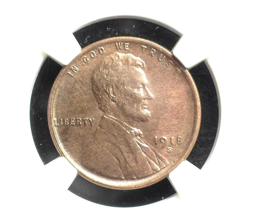 1918 S Lincoln Wheat Penny/Cent NGC UNC Details Cleaned - US Coin