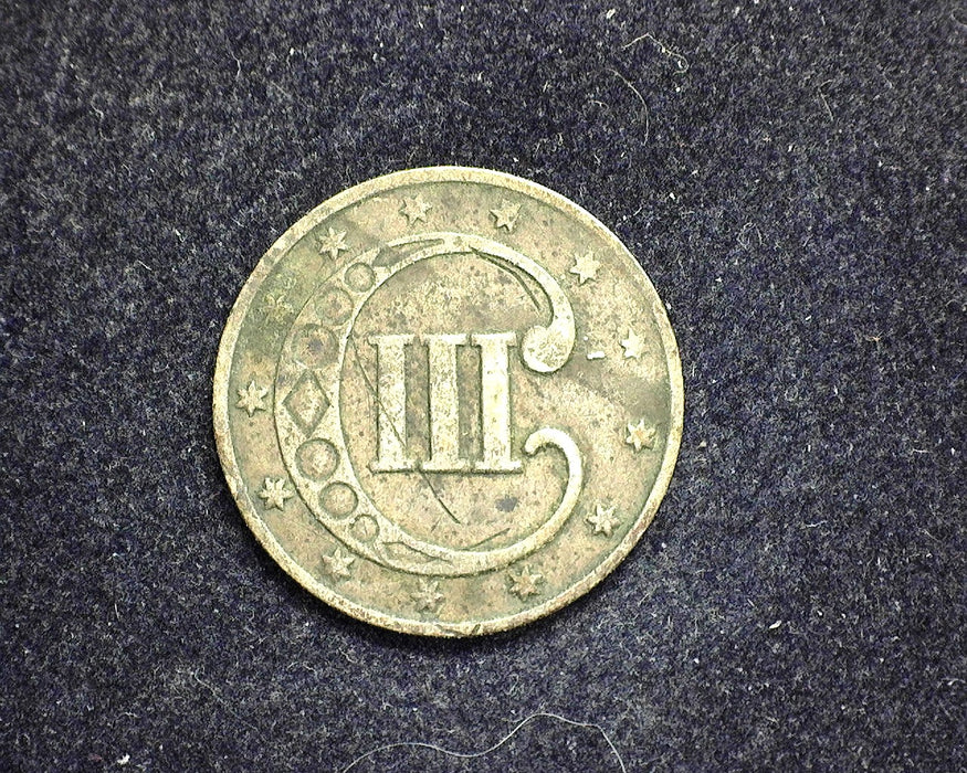 1852 Three Cent Silver F - US Coin