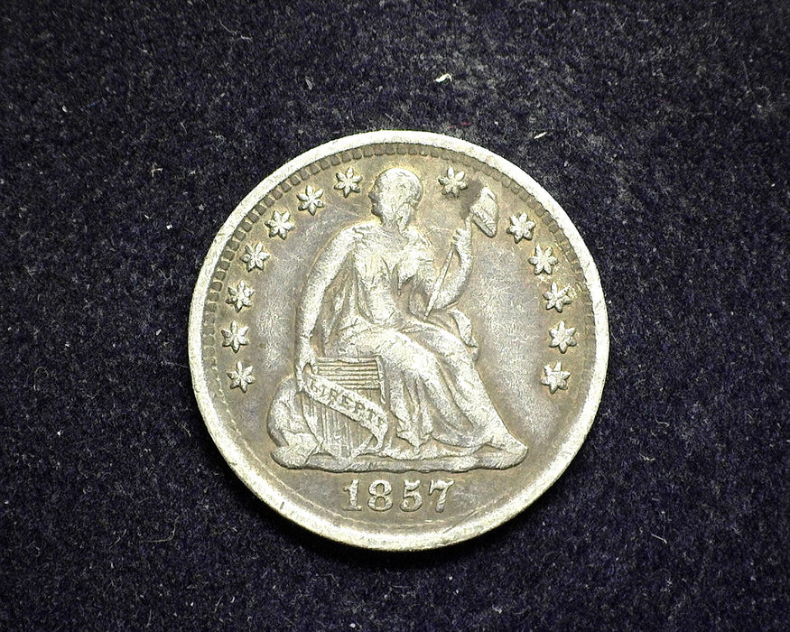 1857 Liberty Seated Half Dime VF - US Coin