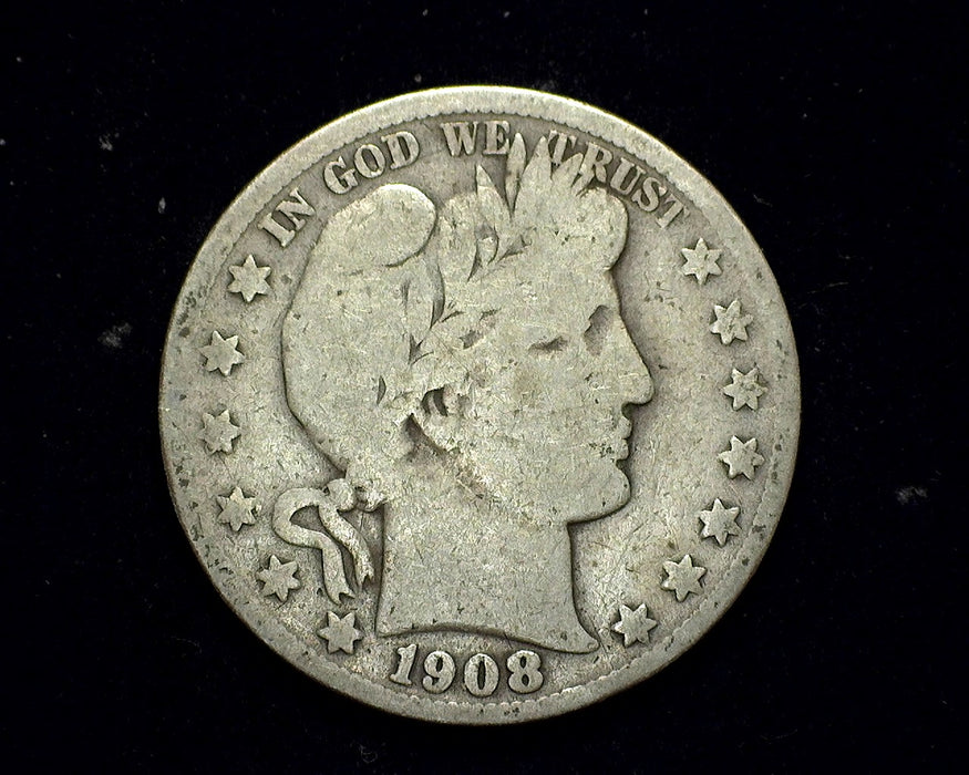 1908 S Barber Half Dollar VG - US Coin