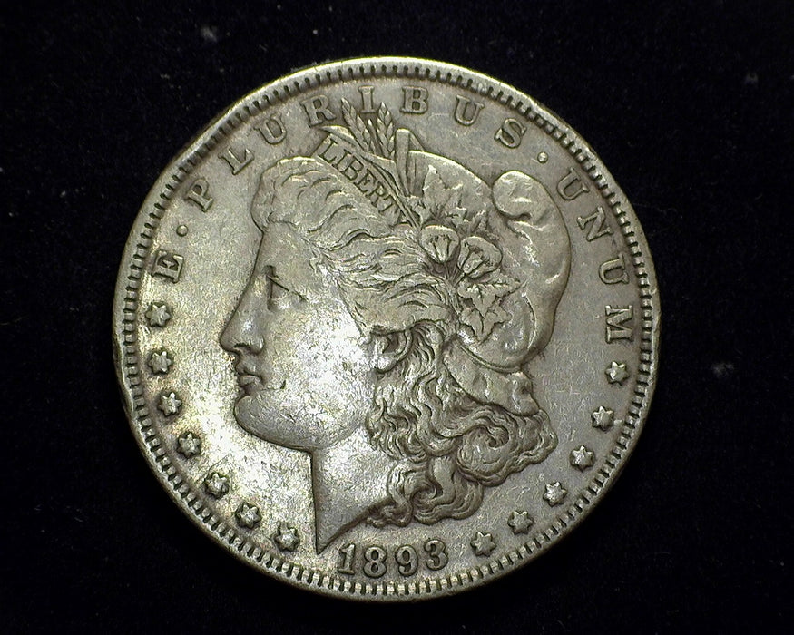 1893 Morgan Silver Dollar Vf/Xf - US Coin