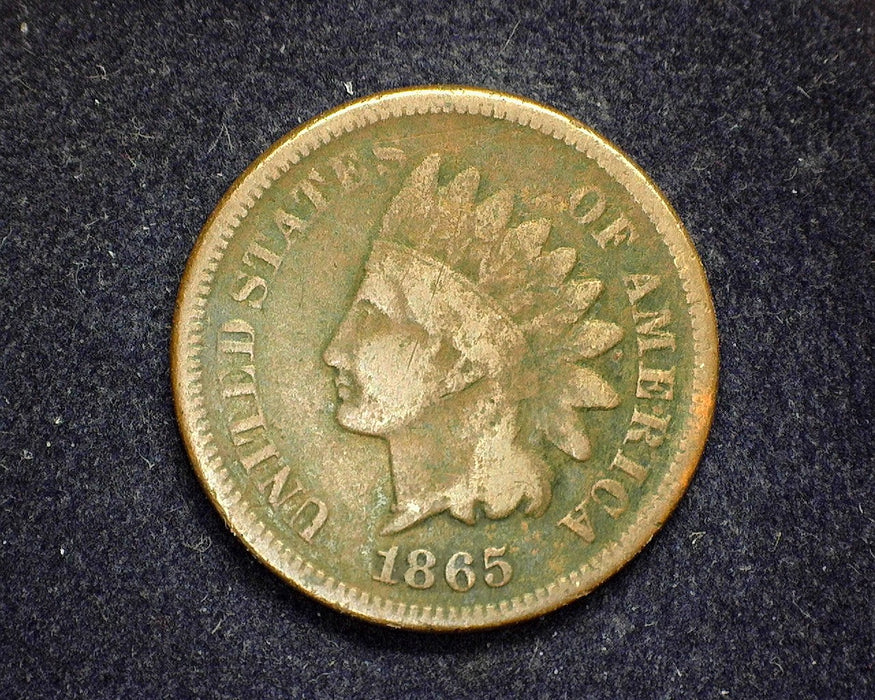 1865 Indian Head Penny/Cent VG - US Coin