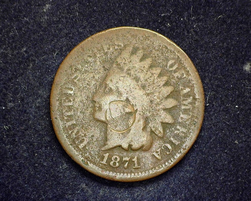 1871 Indian Head Penny/Cent G Filler - US Coin