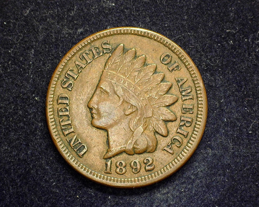 1892 Indian Head Penny/Cent VF - US Coin