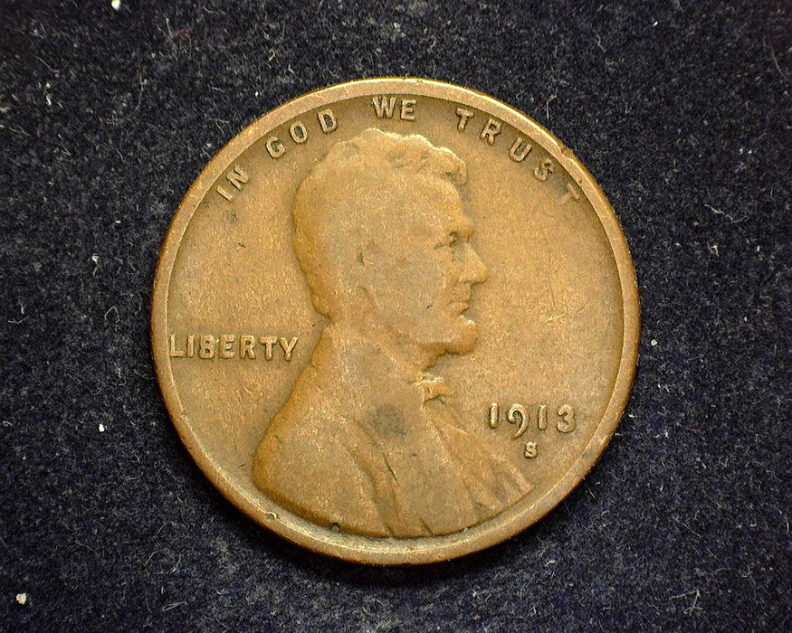 1913 S Lincoln Wheat Penny/Cent G - US Coin