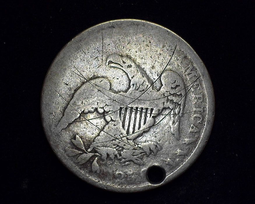 1833 Capped Bust Quarter VG Hole - US Coin