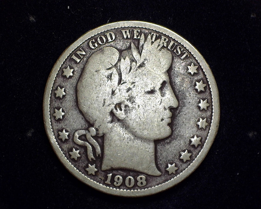 1908 D Barber Half Dollar VG - US Coin