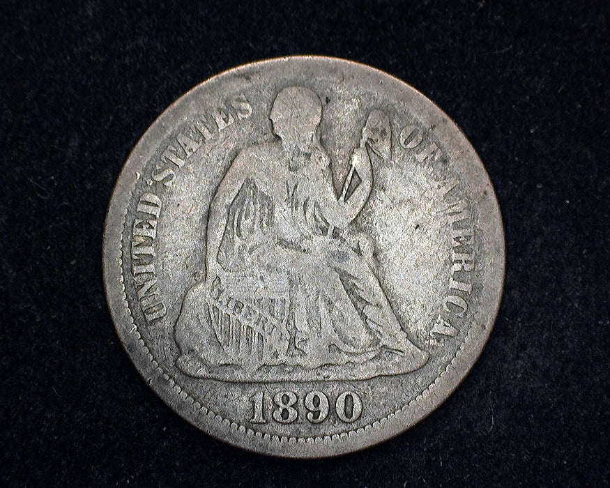 1890 Liberty Seated Dime VG - US Coin