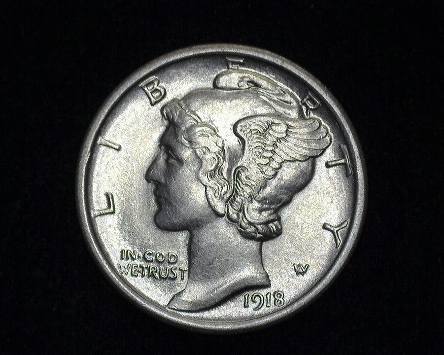 1918 Mercury Dime UNC - US Coin