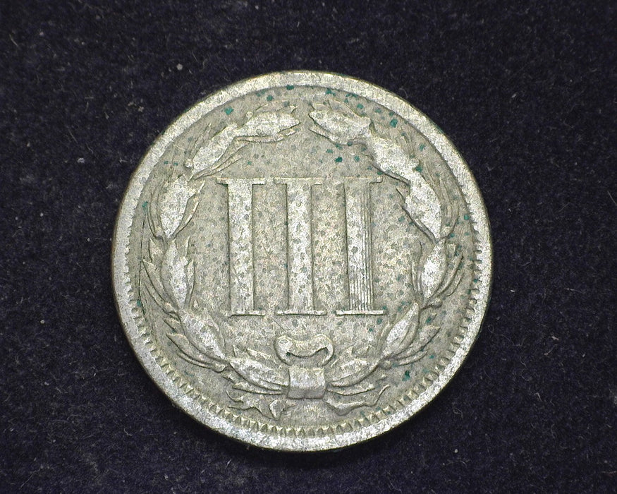 1865 Three Cent Nickel VG - US Coin