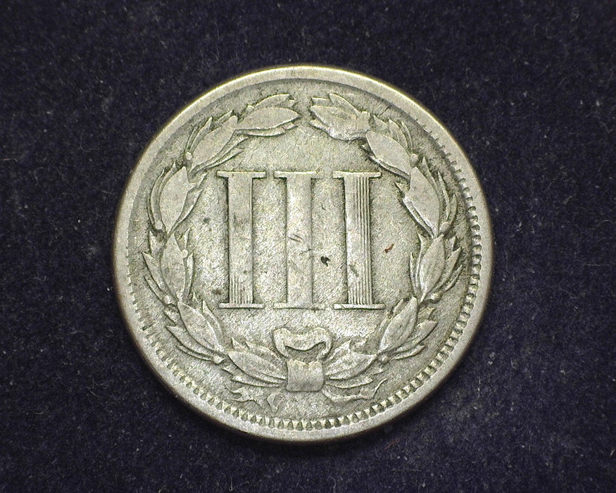 1865 Three Cent Nickel VG - US Coin