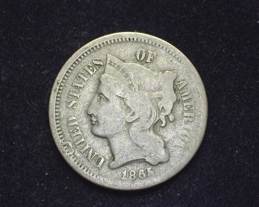 1865 Three Cent Nickel G - US Coin