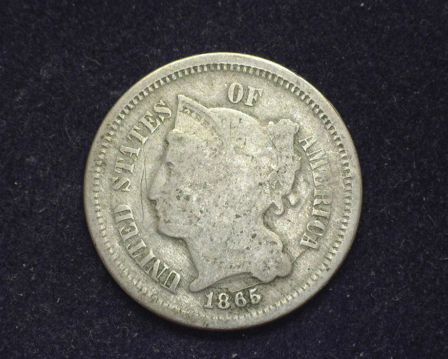 1865 Three Cent Nickel G - US Coin