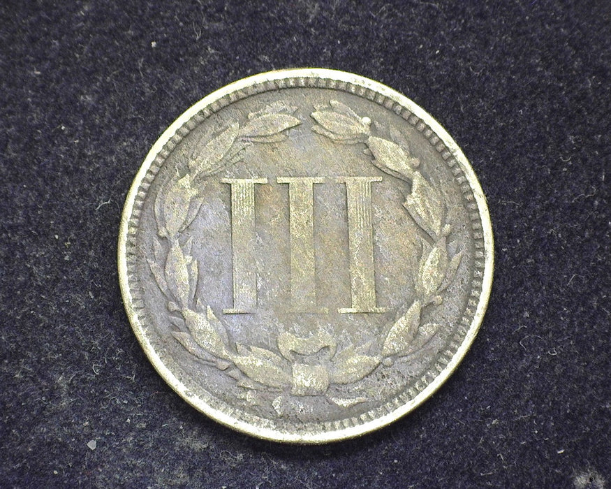 1866 Three Cent Nickel VG - US Coin