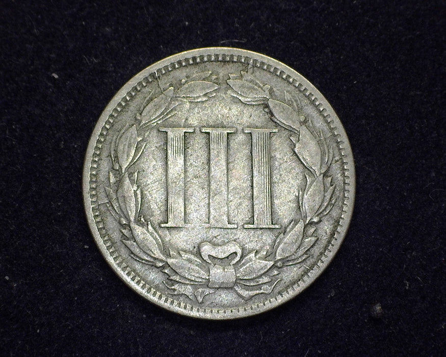 1866 Three Cent Nickel VG - US Coin