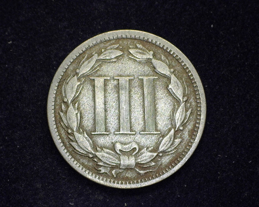 1868 Three Cent Nickel F - US Coin