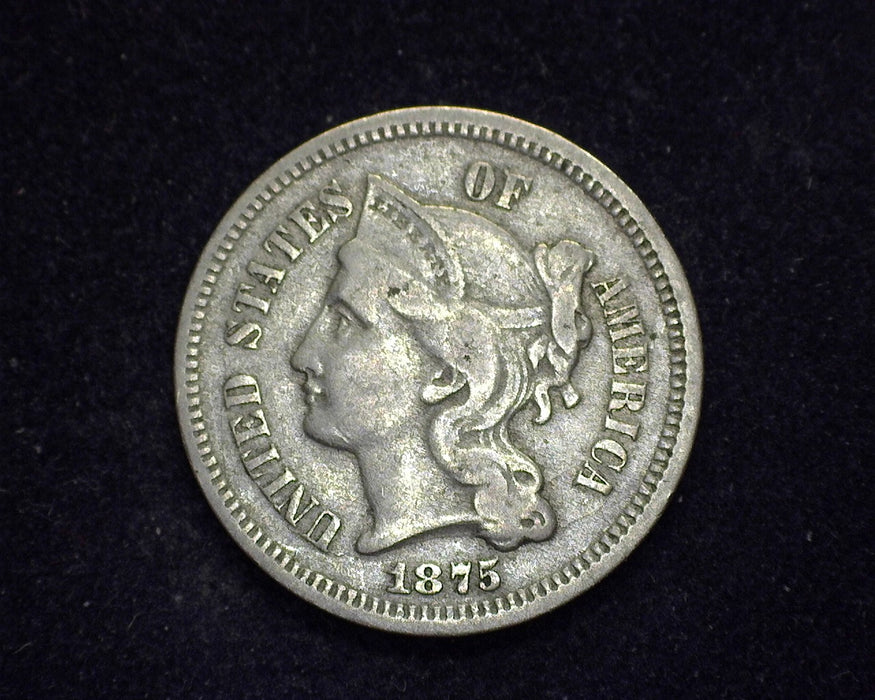 1875 Three Cent Nickel F - US Coin