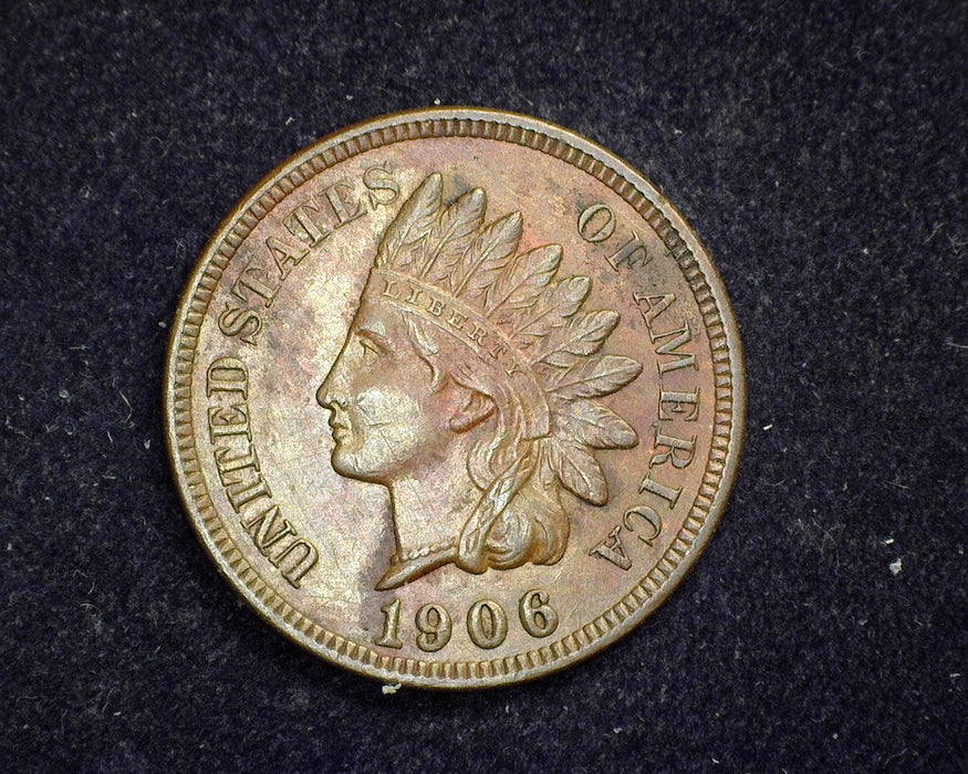 1906 Indian Head Penny/Cent AU - US Coin