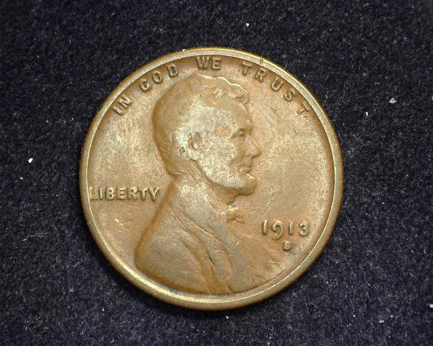 1913 S Lincoln Wheat Penny/Cent VG - US Coin