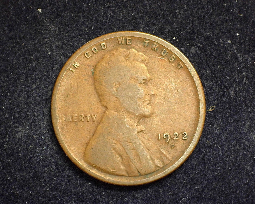 1922 D Lincoln Wheat Penny/Cent G/VG - US Coin