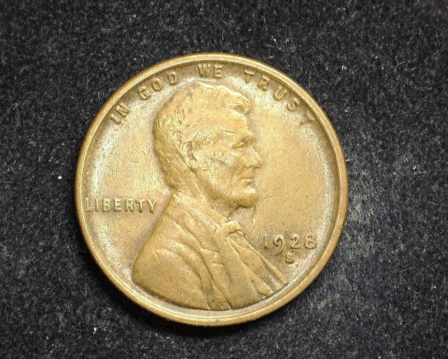 1928 S Lincoln Wheat Penny/Cent XF - US Coin