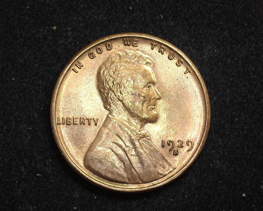 1929 S Lincoln Wheat Penny/Cent BU Red - US Coin