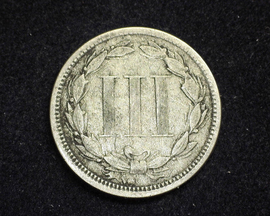 1865 Three Cent Nickel VG - US Coin