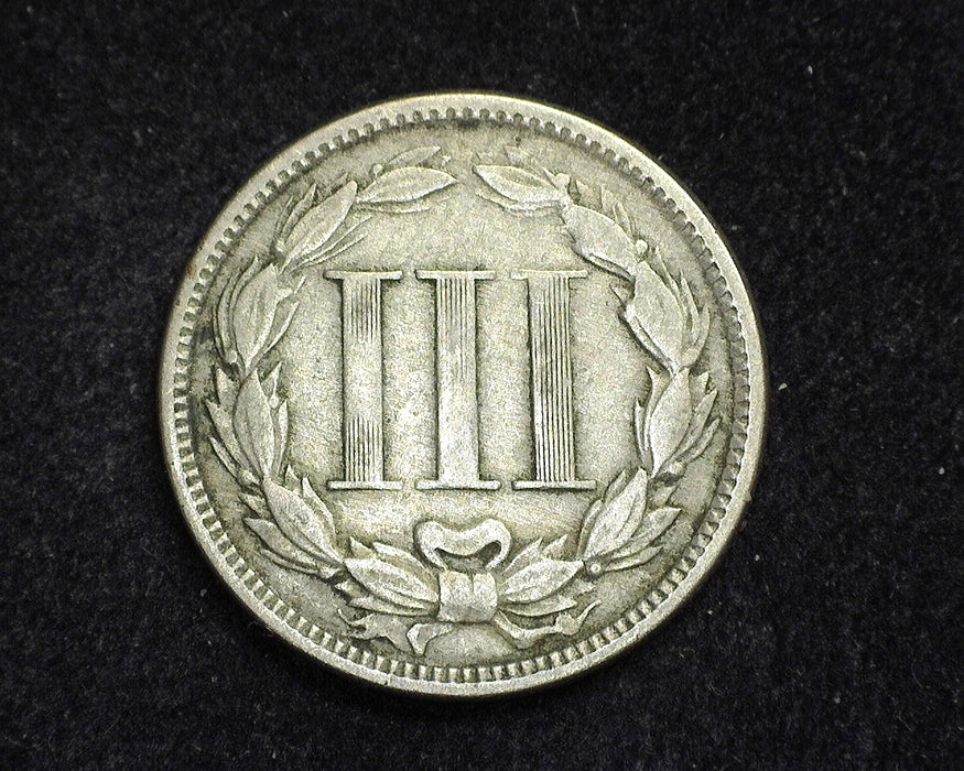 1865 Three Cent Nickel VG - US Coin