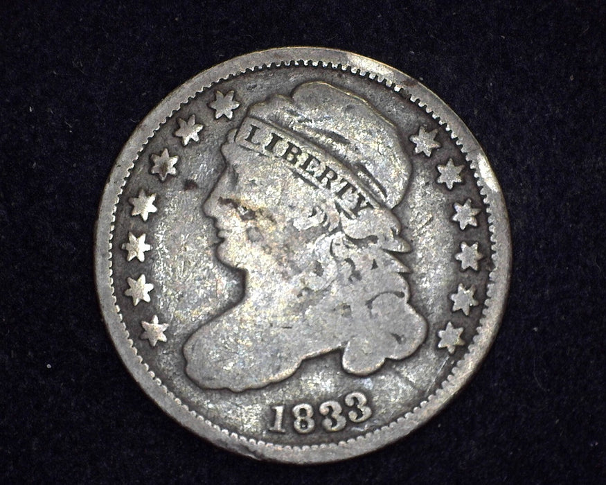 1833 Capped Bust Dime VG - US Coin