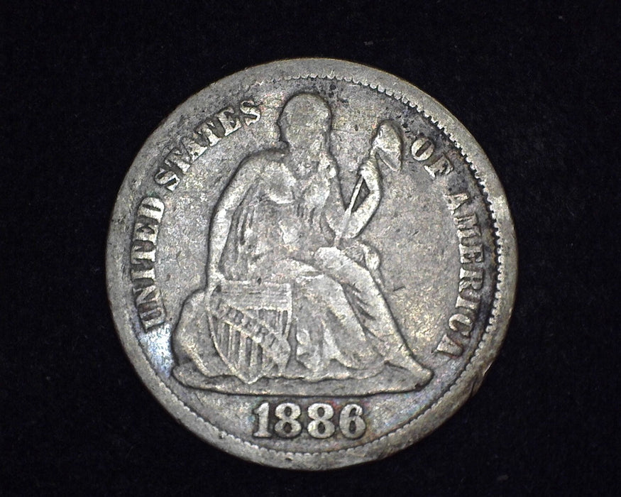 1886 Liberty Seated Dime VG - US Coin