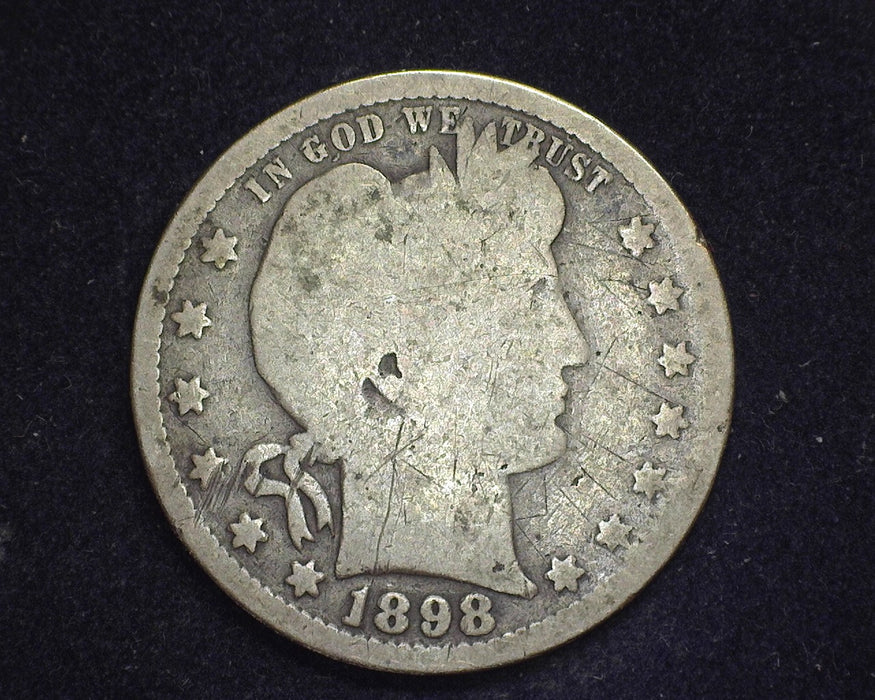 1898 S Barber Quarter G - US Coin