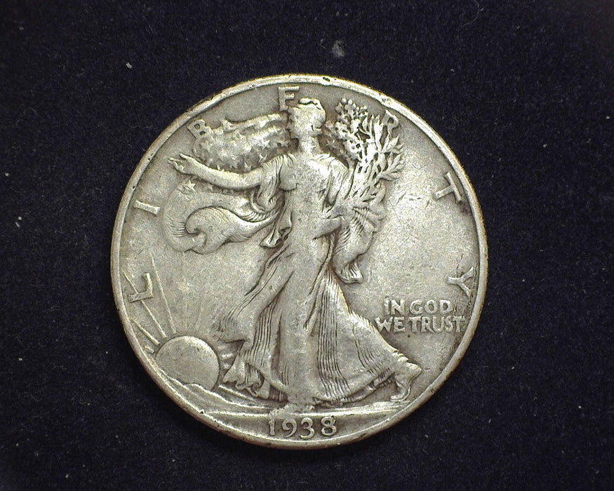 1938 D Liberty Walking Half Dollar VF - US Coin