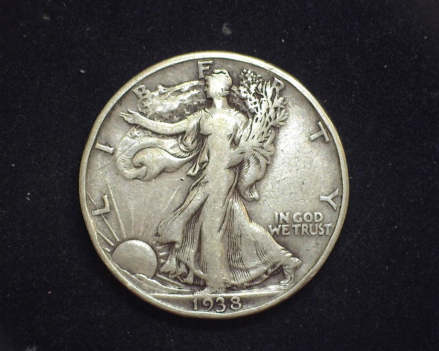 1938 D Liberty Walking Half Dollar VF - US Coin