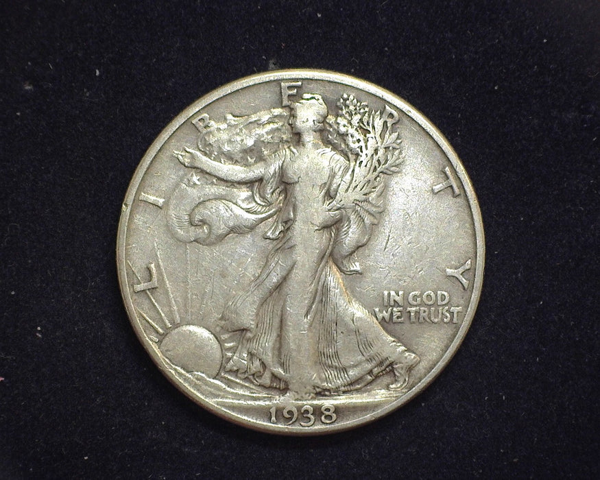 1938 D Liberty Walking Half Dollar VF - US Coin