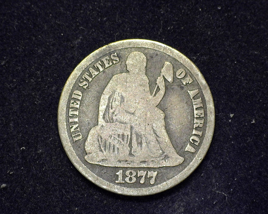 1877 CC Liberty Seated Dime AG/G - US Coin