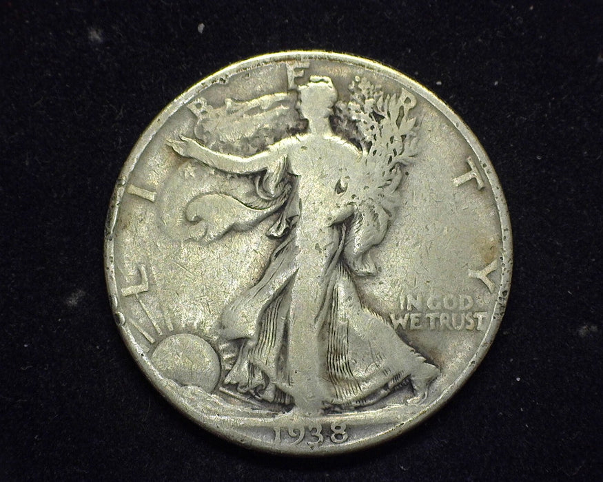 1938 D Liberty Walking Half Dollar VG/F - US Coin