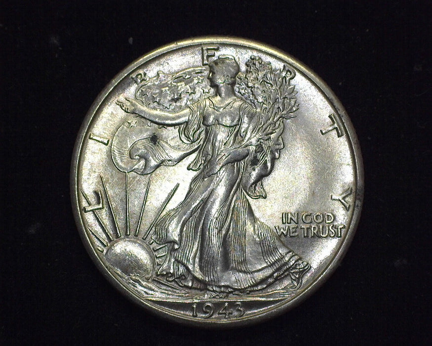 1943 D Liberty Walking Half Dollar BU Choice - US Coin