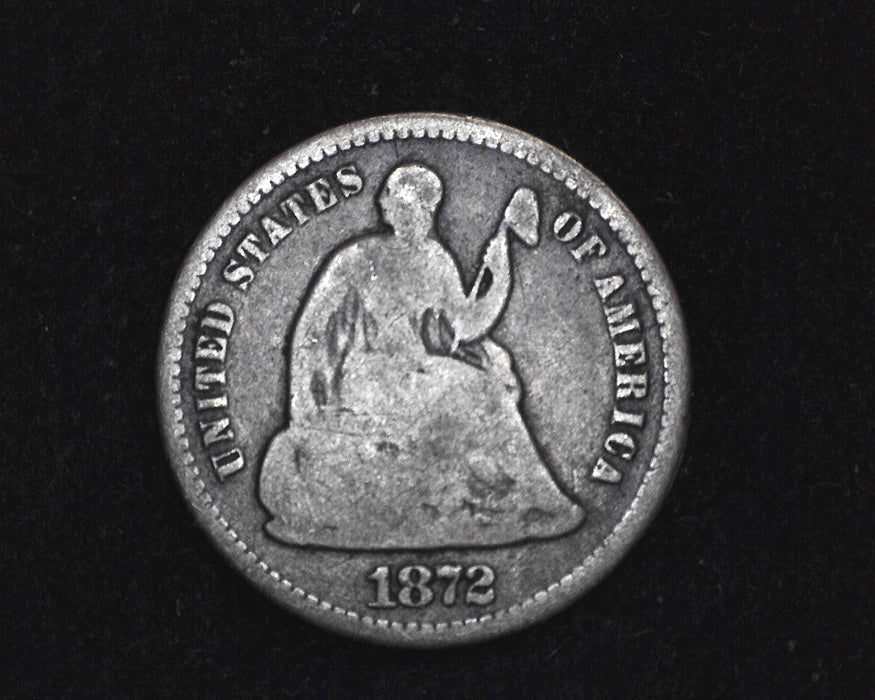 1872 Liberty Seated Half Dime G - US Coin